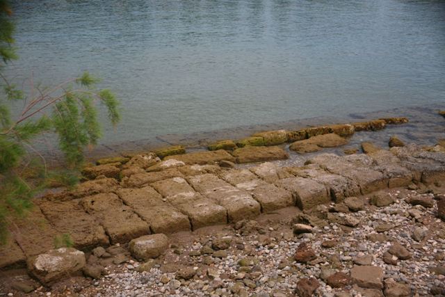 Ancient Diolkos - Part of the sunken paved boat-track